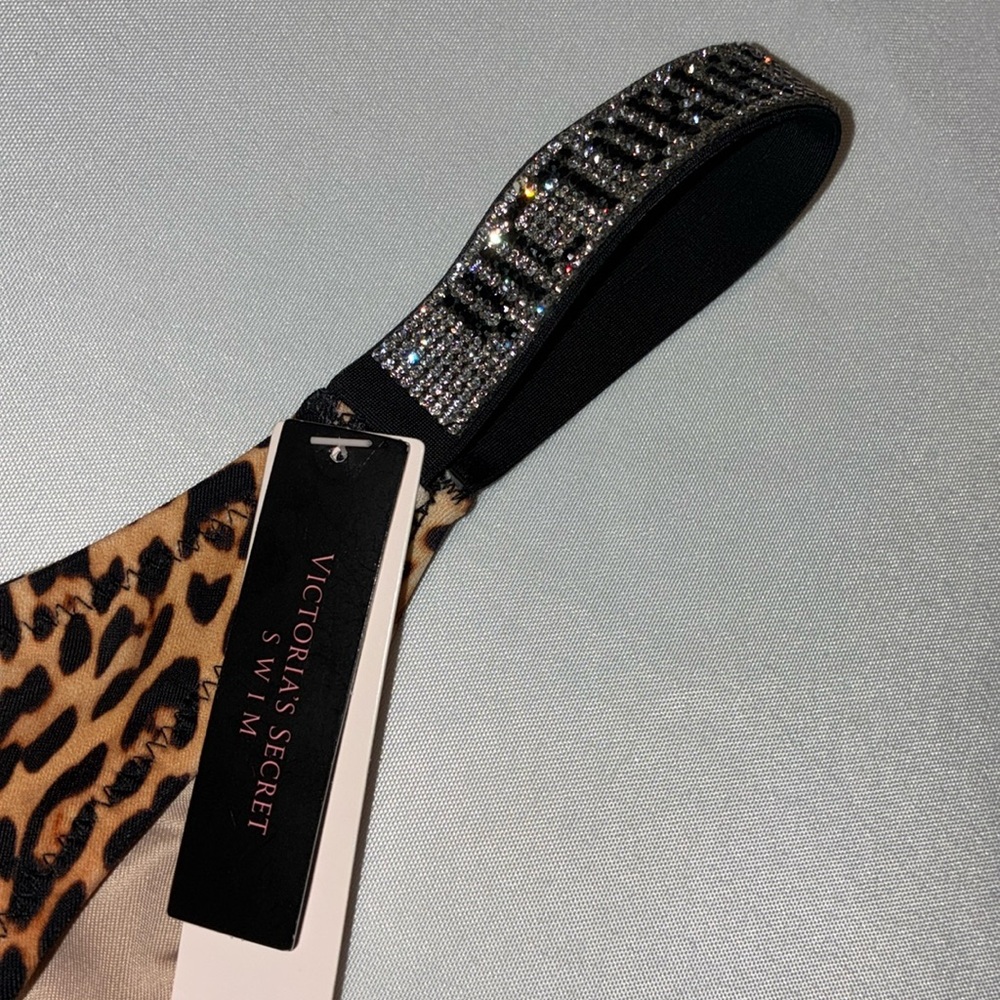 New Victoria’s Secret Bikini Bottom Shine Strap Bling NWT - Picture 2 of 4